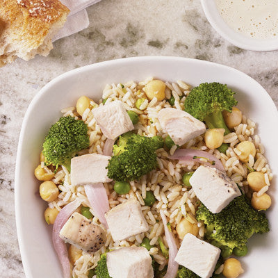 Broccoli chickpea and Chicken rice bowl Eat Smart Richmond VA meal delivery service